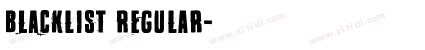 Blacklist Regular字体转换